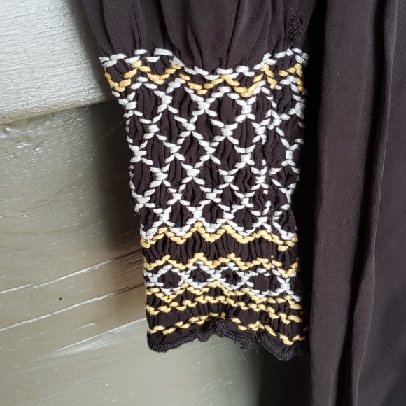 143 FREE PEOPLE Black Late Night Picnic Mini Dress M - Picture 7 of 16